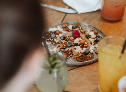 Søde pandekager crepes dessert cafe kaffe i Klitmøller